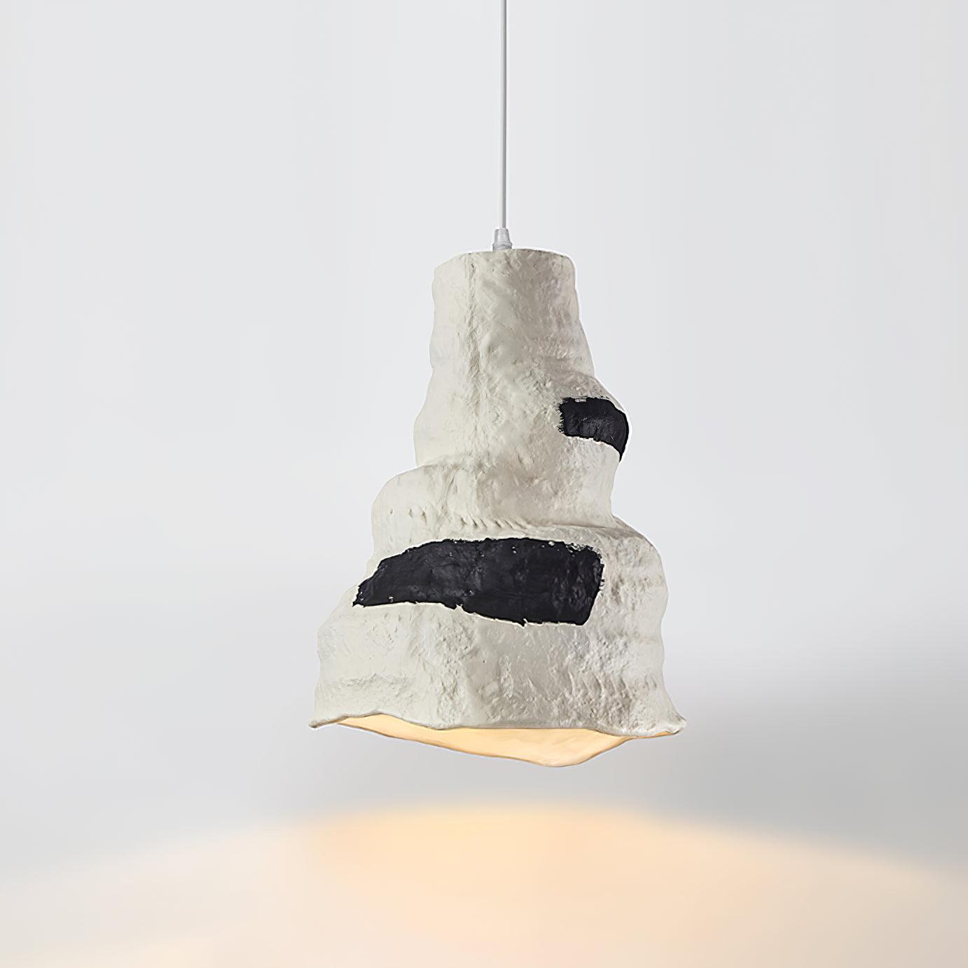 Clovo Postmodern Resin Pendant Light Grey White Decorative Hanging Lamp for Kitchen and Dining Room