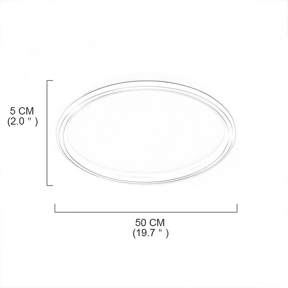 Modern Geometric Circular LED Flush Mount Ceiling Light Minimalist Metal Luminaire for Living Room