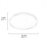Modern Geometric Circular LED Flush Mount Ceiling Light Minimalist Metal Luminaire for Living Room