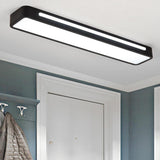 Modern Rectangular LED Flush Mount Ceiling Light for Kitchen Hallway and Home Office Lighting