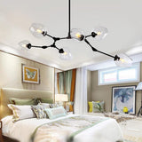 Colorful Glass Globe Sputnik Chandelier Modern Industrial Pendant Lighting for Dining Room and Bedroom