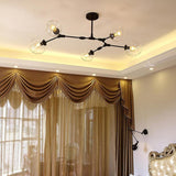 Colorful Glass Globe Sputnik Chandelier Modern Industrial Pendant Lighting for Dining Room and Bedroom