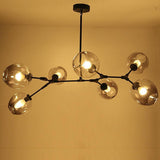 Colorful Glass Globe Sputnik Chandelier Modern Industrial Pendant Lighting for Dining Room and Bedroom