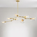 Colorful Glass Globe Sputnik Chandelier Modern Industrial Pendant Lighting for Dining Room and Bedroom