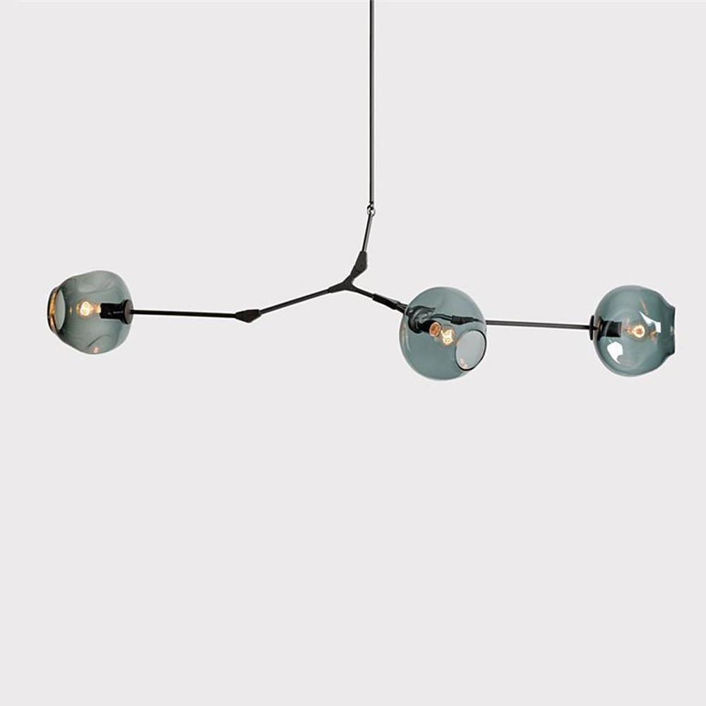 Colorful Glass Globe Sputnik Chandelier Modern Industrial Pendant Lighting for Dining Room and Bedroom