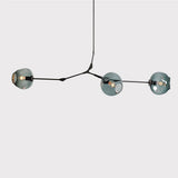 Colorful Glass Globe Sputnik Chandelier Modern Industrial Pendant Lighting for Dining Room and Bedroom