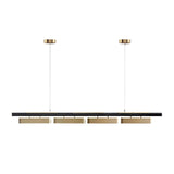 Colt Modern Linear Brass Pendant Light with Integrated LED for Kitchen Island