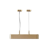 Colt Modern Linear Brass Pendant Light with Integrated LED for Kitchen Island