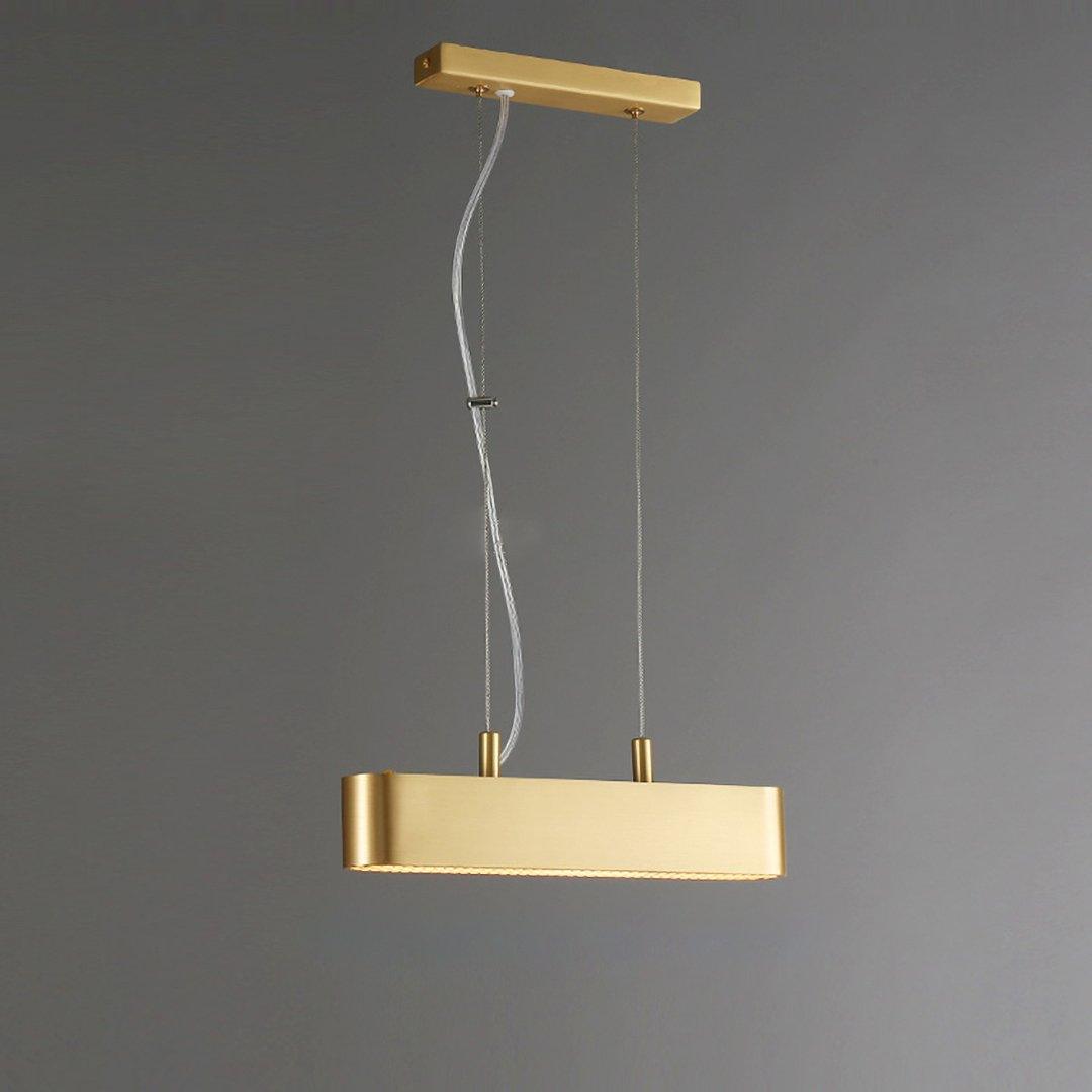 Colt Modern Linear Brass Pendant Light with Integrated LED for Kitchen Island