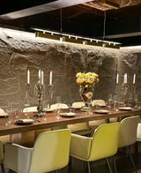 Colt Modern Linear Brass Pendant Light with Integrated LED for Kitchen Island