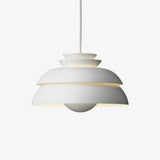 Concert Multi Shade Tiered Pendant Lamp Modern Matte Metal Hanging Ceiling Light for Living Room