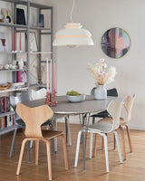 Concert Multi Shade Tiered Pendant Lamp Modern Matte Metal Hanging Ceiling Light for Living Room