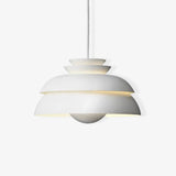 Concert Multi Shade Tiered Pendant Lamp Modern Matte Metal Hanging Ceiling Light for Living Room