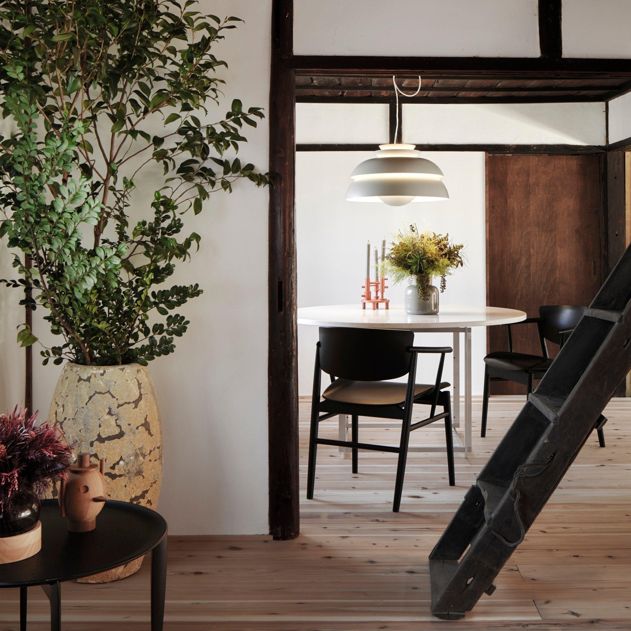 Concert Multi Shade Tiered Pendant Lamp Modern Matte Metal Hanging Ceiling Light for Living Room