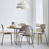 Concert Multi Shade Tiered Pendant Lamp Modern Matte Metal Hanging Ceiling Light for Living Room