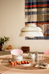 Concert Multi Shade Tiered Pendant Lamp Modern Matte Metal Hanging Ceiling Light for Living Room