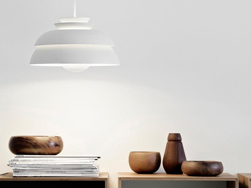 Concert Multi Shade Tiered Pendant Lamp Modern Matte Metal Hanging Ceiling Light for Living Room