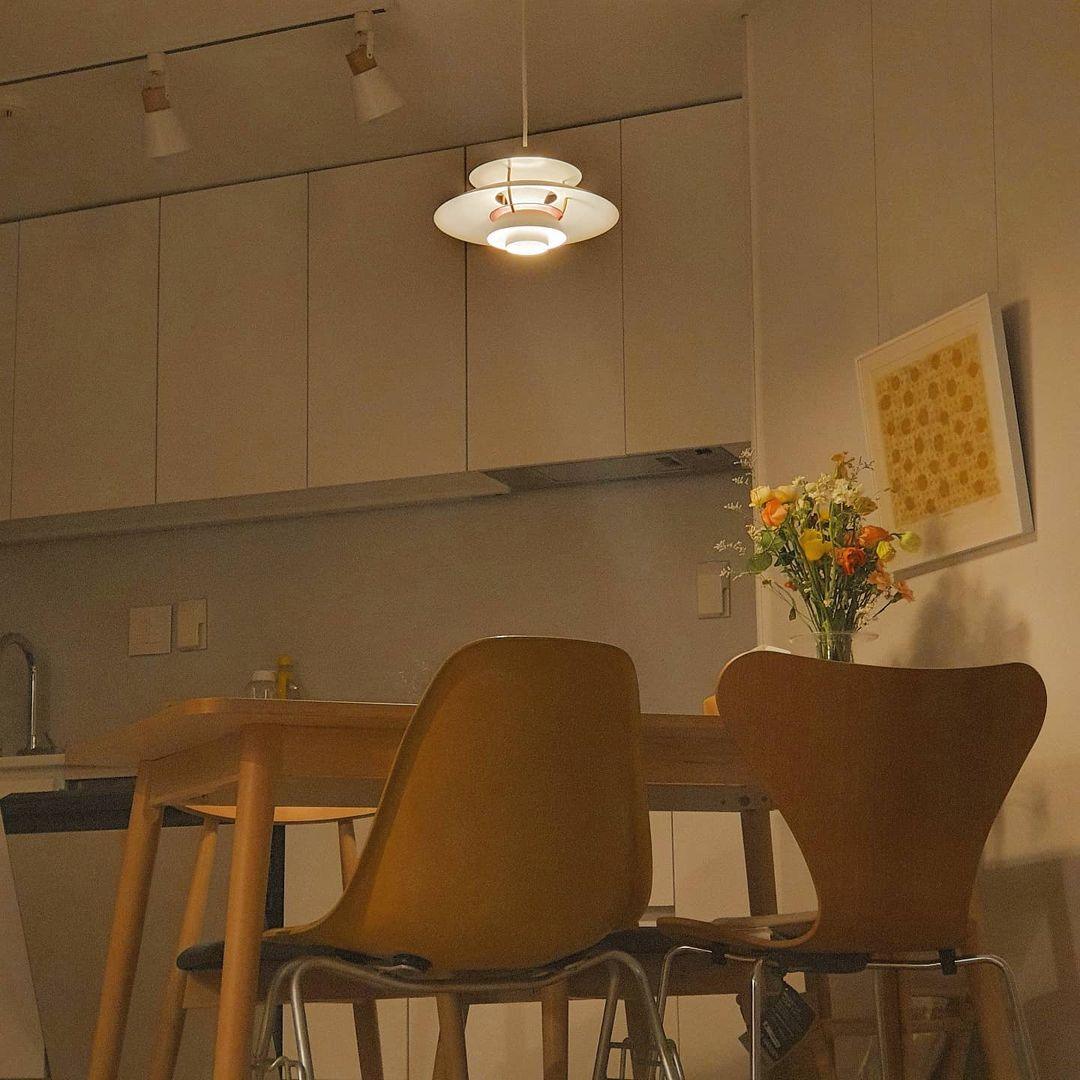 Concert Multi Shade Tiered Pendant Lamp Modern Matte Metal Hanging Ceiling Light for Living Room