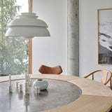 Concert Multi Shade Tiered Pendant Lamp Modern Matte Metal Hanging Ceiling Light for Living Room