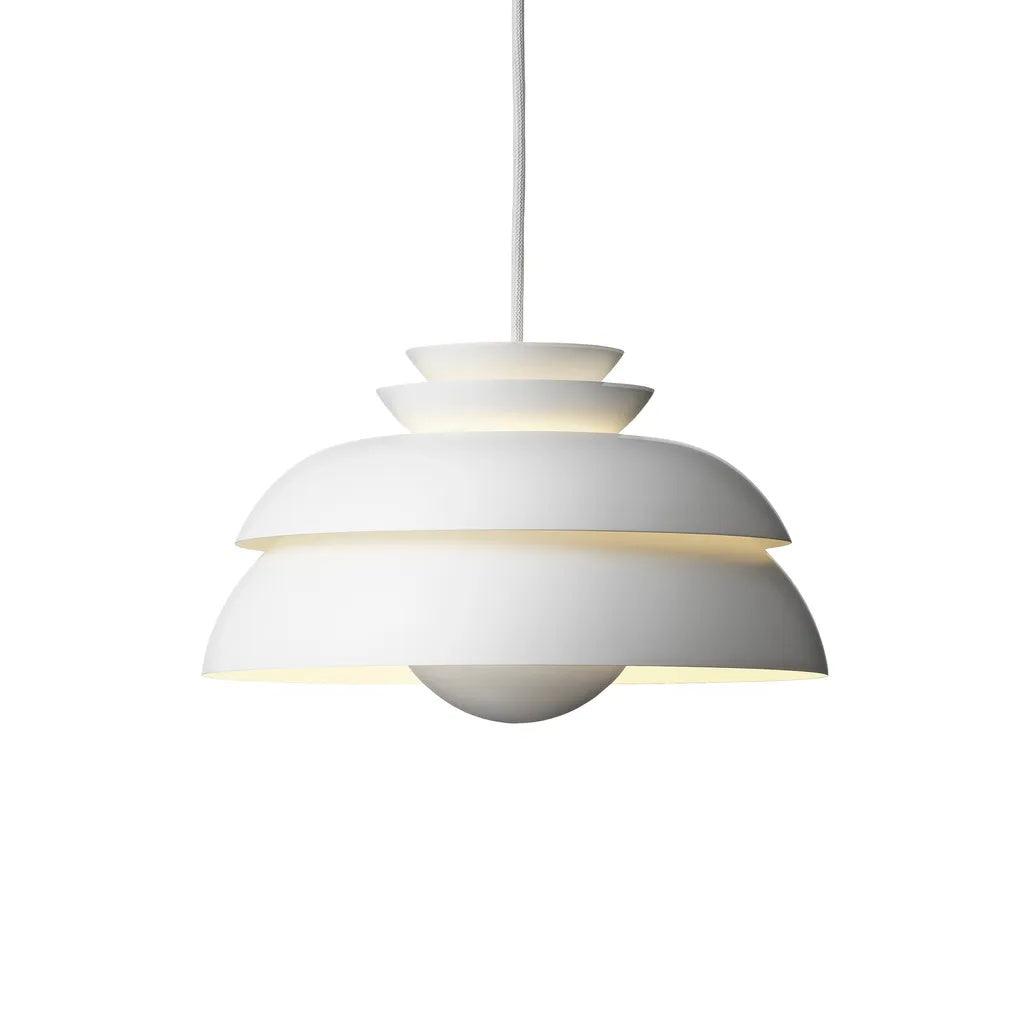 Concert Multi Shade Tiered Pendant Lamp Modern Matte Metal Hanging Ceiling Light for Living Room