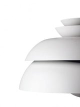 Concert Multi Shade Tiered Pendant Lamp Modern Matte Metal Hanging Ceiling Light for Living Room