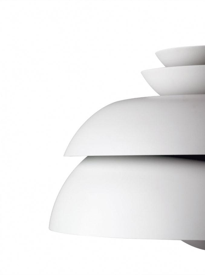 Concert Multi Shade Tiered Pendant Lamp Modern Matte Metal Hanging Ceiling Light for Living Room