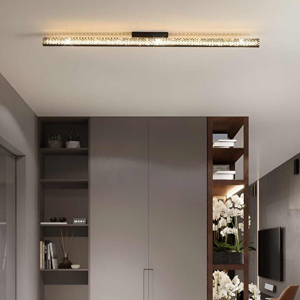 Contemporary 41 Inch Long Linear Acrylic Sword LED Wall Lamp for Modern Interiors
