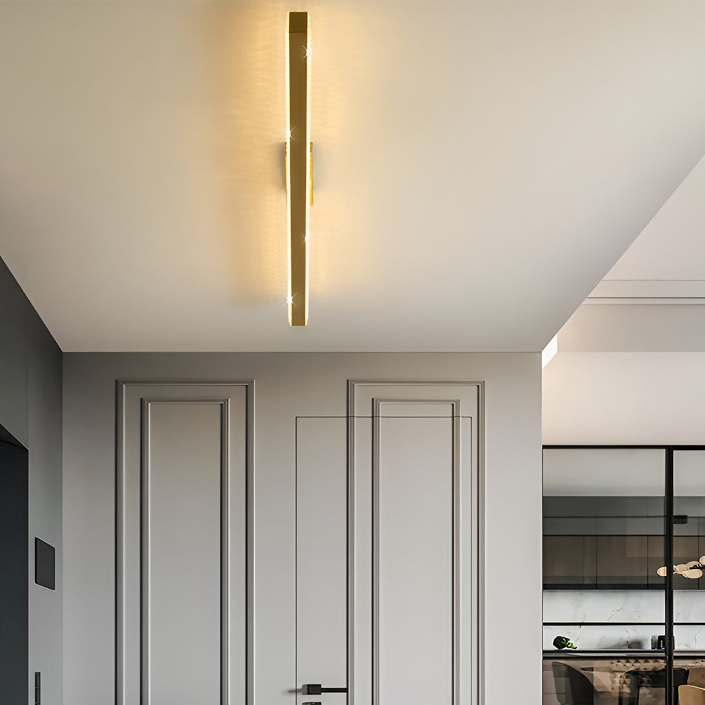 Contemporary 41 Inch Long Linear Acrylic Sword LED Wall Lamp for Modern Interiors