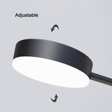 Contemporary 6 Light LED Black Sputnik Chandelier Adjustable Modern Foyer and Dining Room Pendant