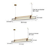 Contemporary Acrylic Nami Wave Kitchen Island Lighting LED Linear Pendant for Dining Room