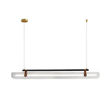 Contemporary Acrylic Nami Wave Kitchen Island Lighting LED Linear Pendant for Dining Room