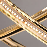 Contemporary Aluminum Curved LED Circular Pendant Light with Three Step Color Dimming