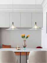 Contemporary Blue and Chrome Vortex Pendant Light with Swirl Design