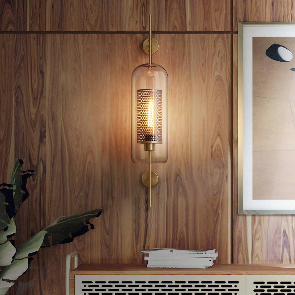 Contemporary Chiswick Glass Wall Sconce Sphere and Capsule Indoor Lighting Fixture
