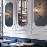 Contemporary Chiswick Glass Wall Sconce Sphere and Capsule Indoor Lighting Fixture