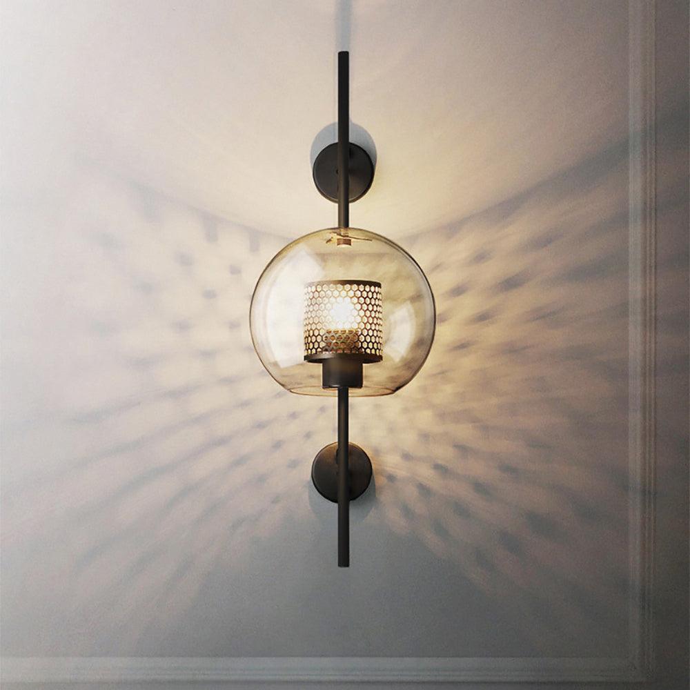 Contemporary Chiswick Glass Wall Sconce Sphere and Capsule Indoor Lighting Fixture