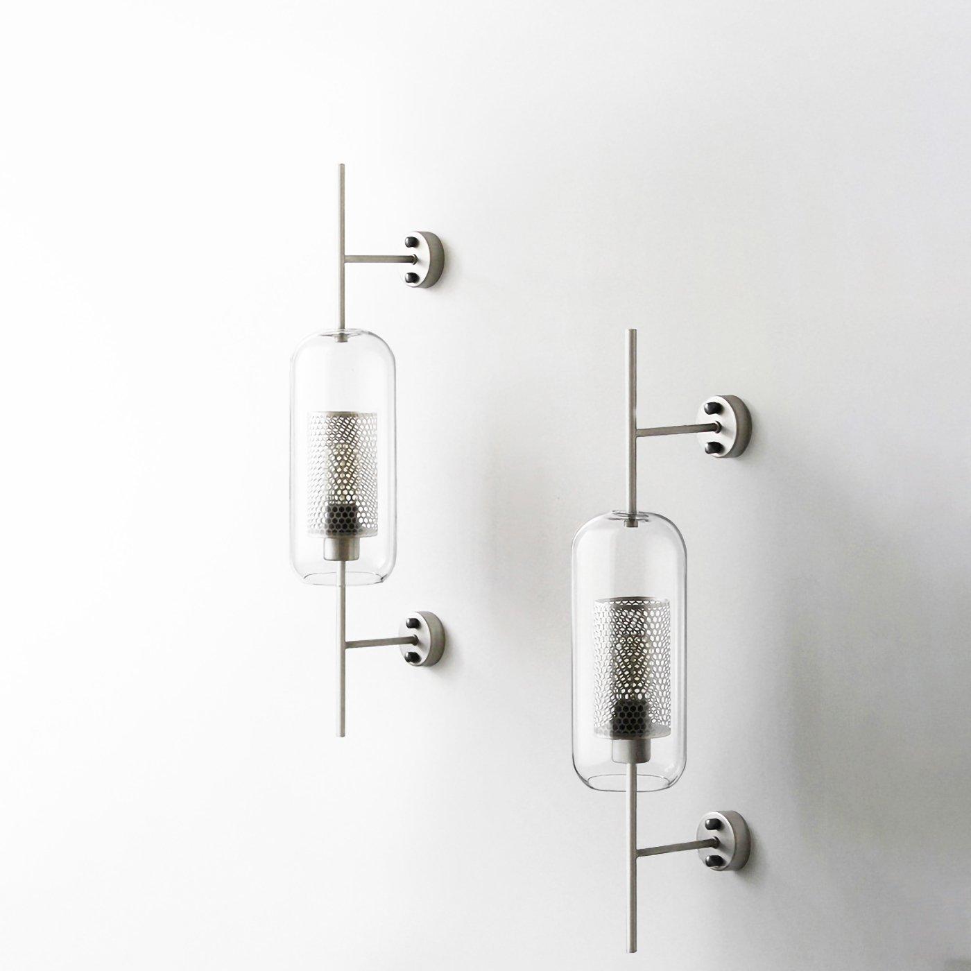 Contemporary Chiswick Glass Wall Sconce Sphere and Capsule Indoor Lighting Fixture