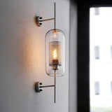 Contemporary Chiswick Glass Wall Sconce Sphere and Capsule Indoor Lighting Fixture