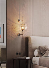 Contemporary Chiswick Glass Wall Sconce Sphere and Capsule Indoor Lighting Fixture