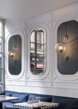 Contemporary Chiswick Glass Wall Sconce Sphere and Capsule Indoor Lighting Fixture