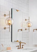 Contemporary Chiswick Glass Wall Sconce Sphere and Capsule Indoor Lighting Fixture