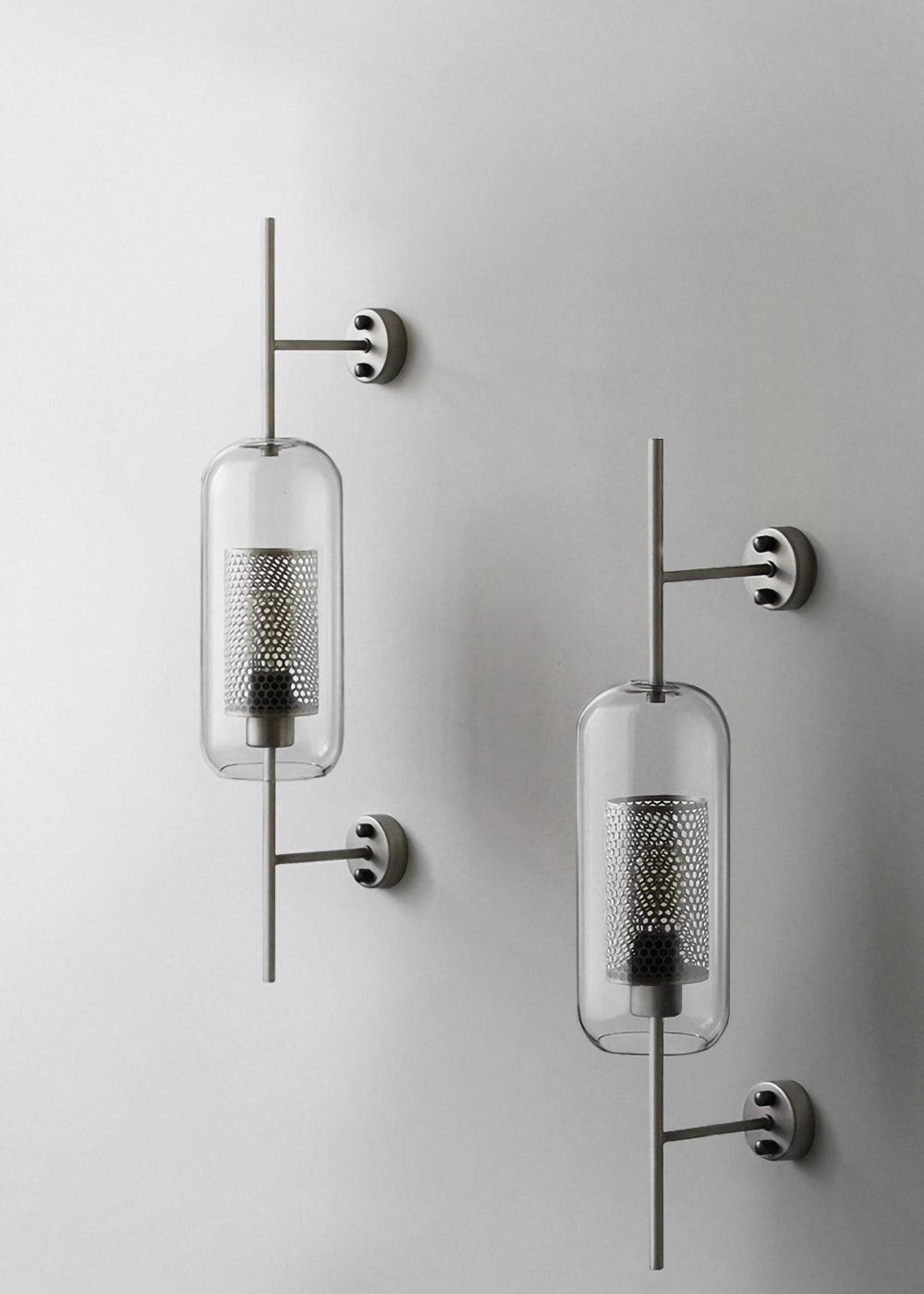 Contemporary Chiswick Glass Wall Sconce Sphere and Capsule Indoor Lighting Fixture