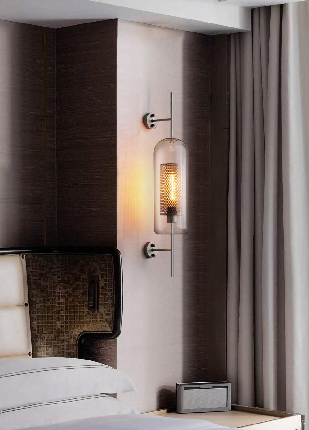 Contemporary Chiswick Glass Wall Sconce Sphere and Capsule Indoor Lighting Fixture