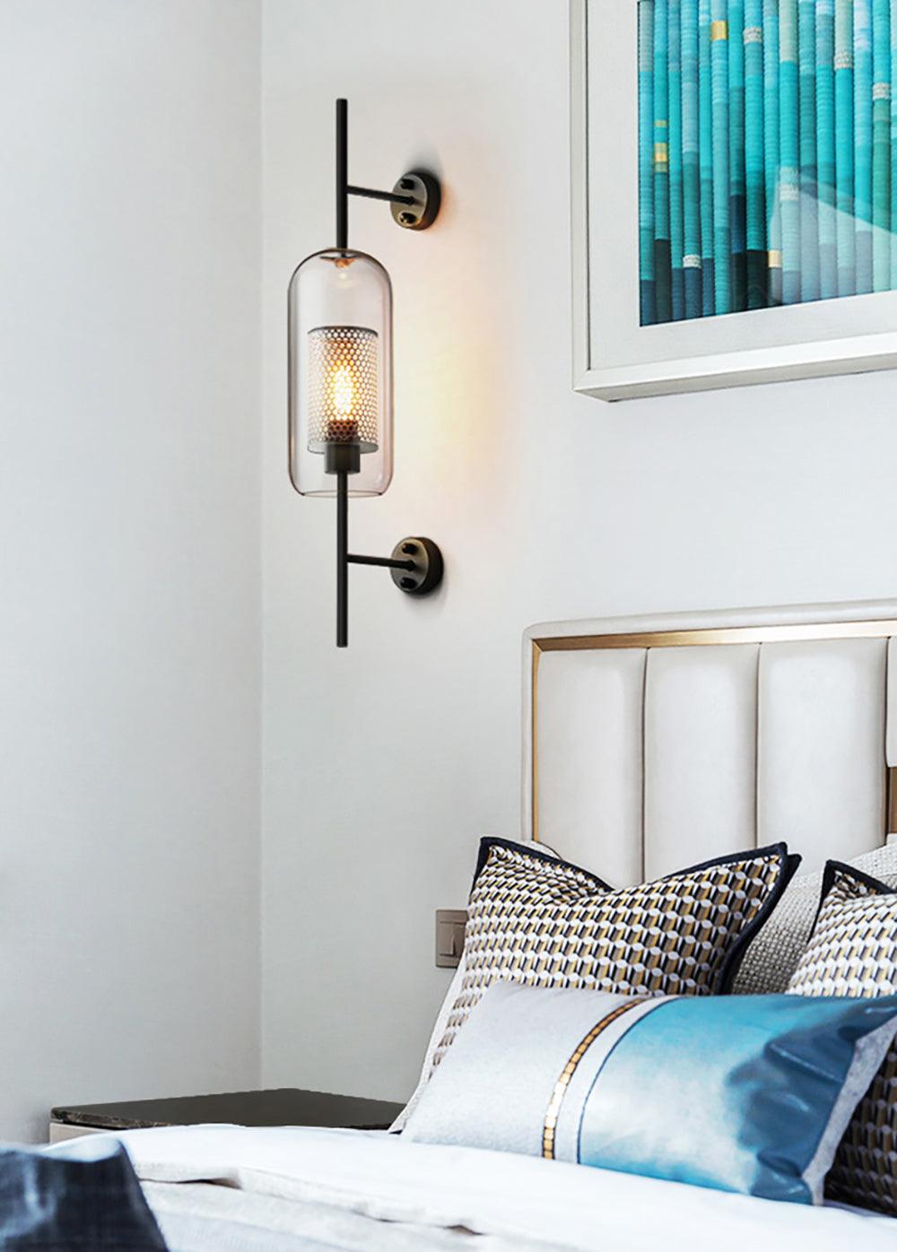 Contemporary Chiswick Glass Wall Sconce Sphere and Capsule Indoor Lighting Fixture