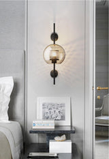 Contemporary Chiswick Glass Wall Sconce Sphere and Capsule Indoor Lighting Fixture
