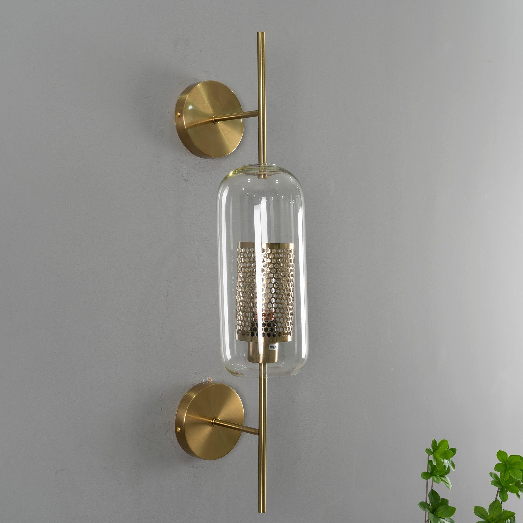 Contemporary Chiswick Glass Wall Sconce Sphere and Capsule Indoor Lighting Fixture