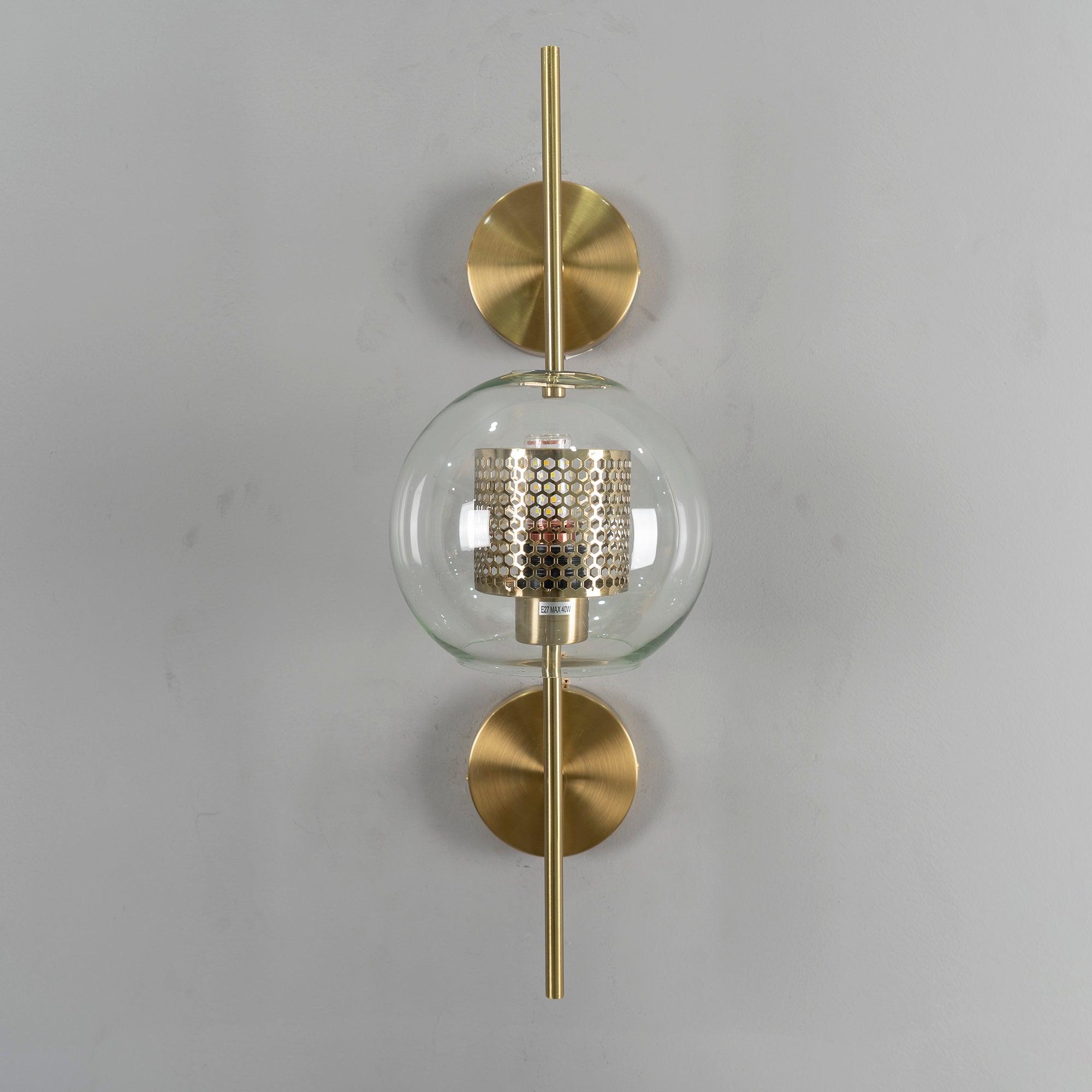 Contemporary Chiswick Glass Wall Sconce Sphere and Capsule Indoor Lighting Fixture