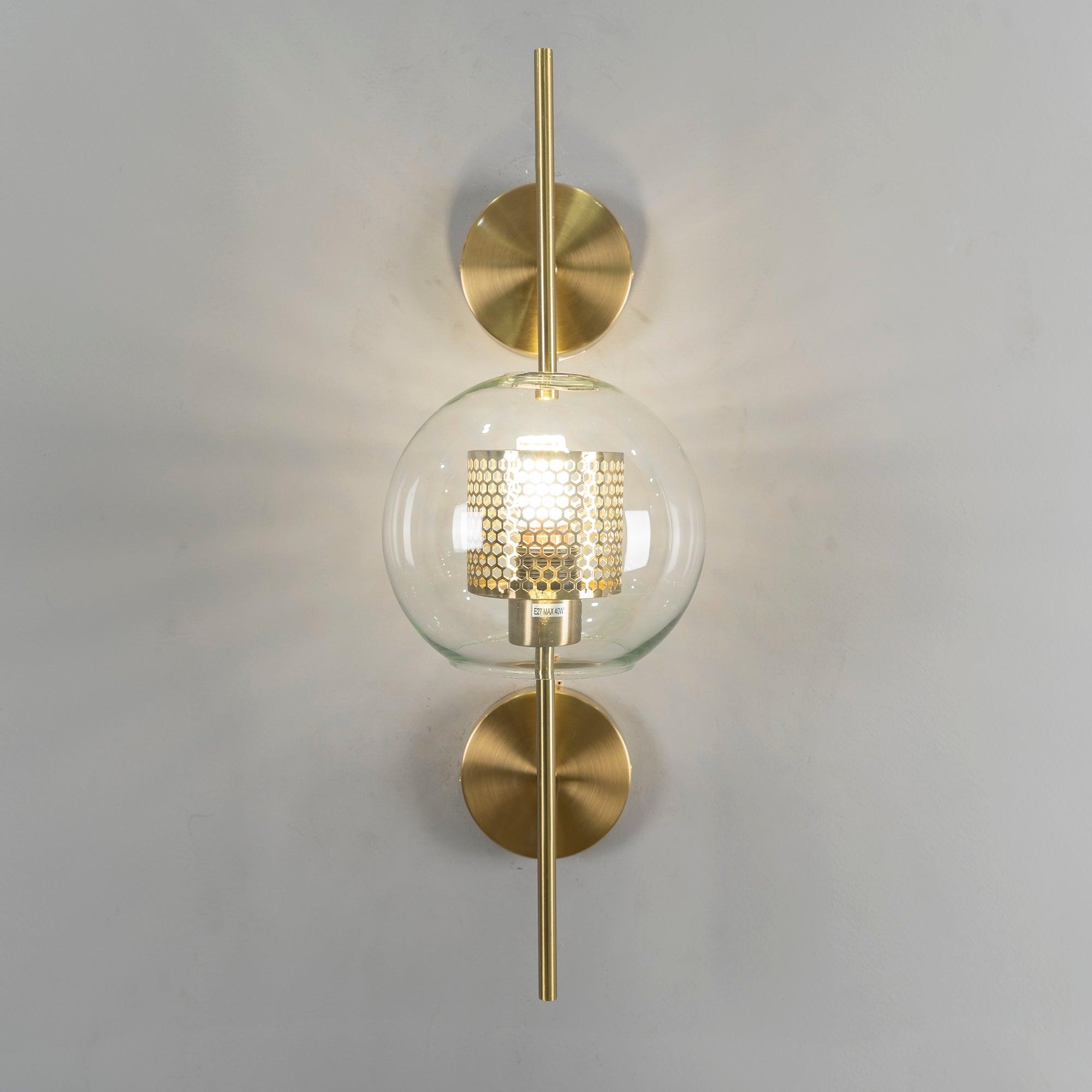 Contemporary Chiswick Glass Wall Sconce Sphere and Capsule Indoor Lighting Fixture