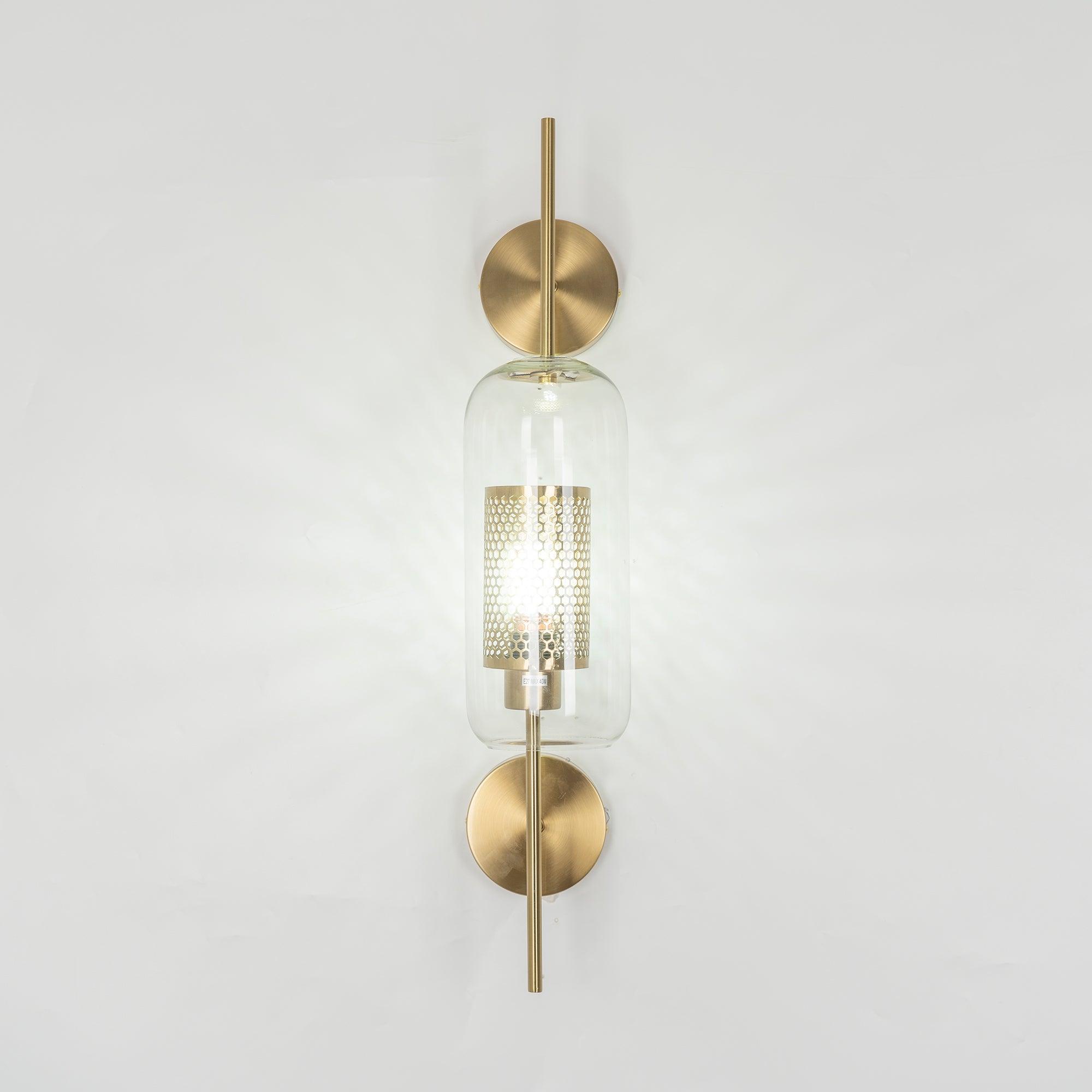 Contemporary Chiswick Glass Wall Sconce Sphere and Capsule Indoor Lighting Fixture