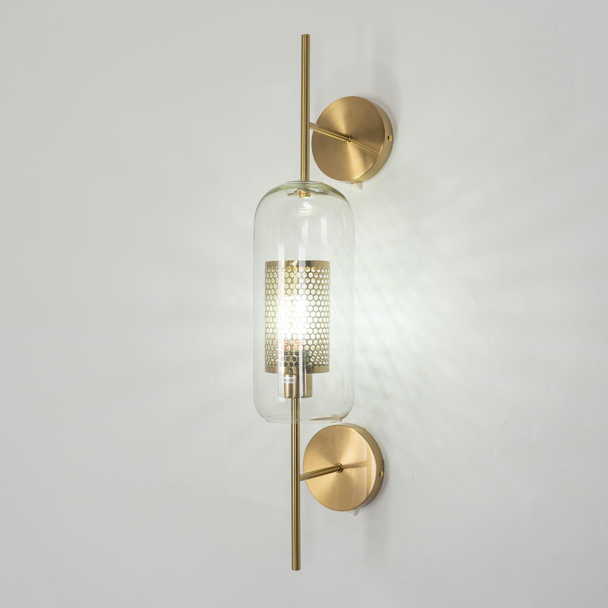 Contemporary Chiswick Glass Wall Sconce Sphere and Capsule Indoor Lighting Fixture